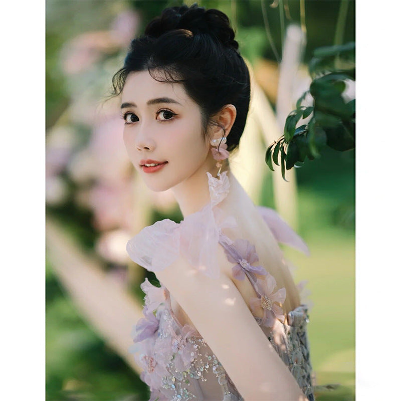 Toast Dress Lace A- Line Style Evening Dress