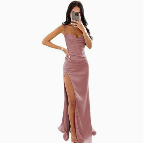 European And American Women's Clothing Sleeveless Camisole Evening Dress
