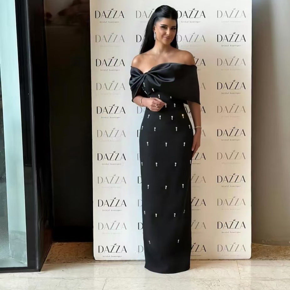 Bandage Dress With Diamond Embellished Bustier Long Gown