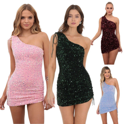 Women's Elegant Sheath Sequin Dress