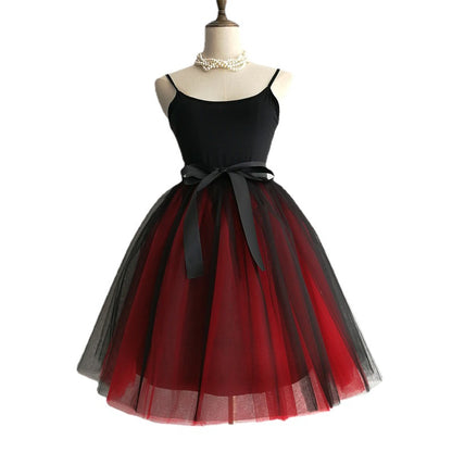 Women's Simple And Versatile Two-tone Pleated Dress