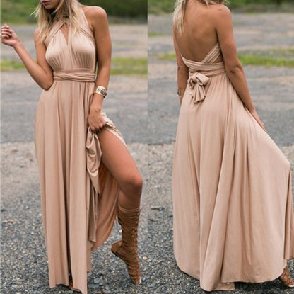 Women's Sexy Long Party Dress Club Floor-Length Summer Backless Bandage Maxi Dress Multiway Women Dress