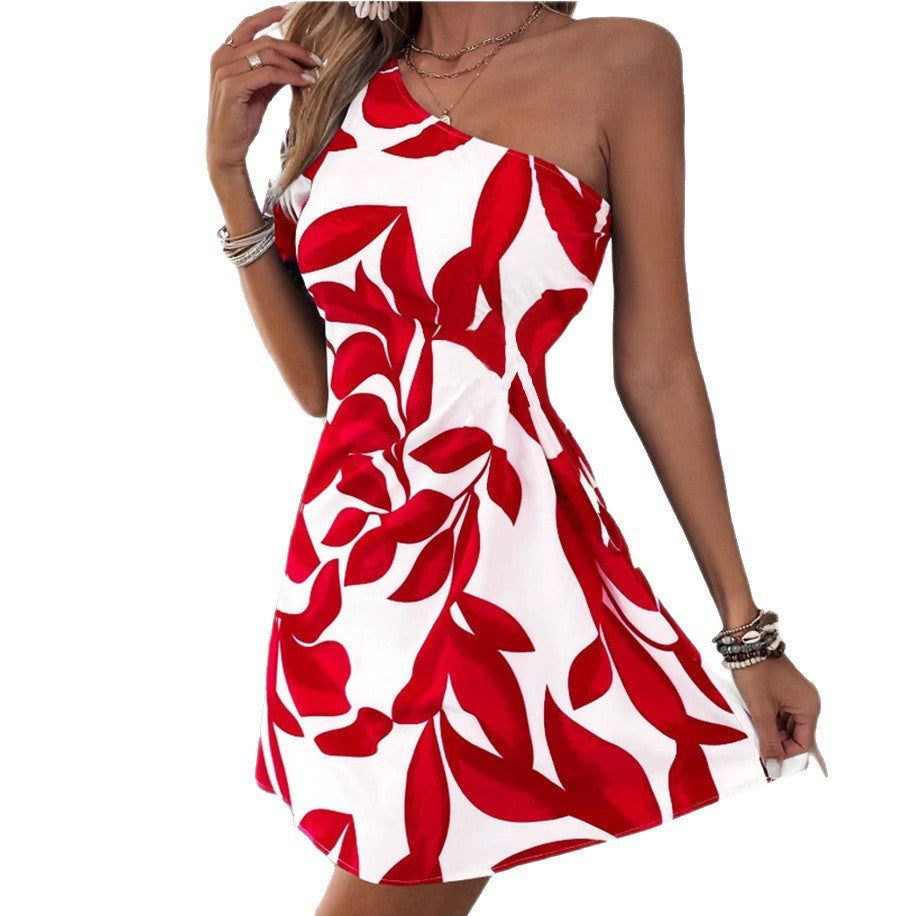 New Arrival Elegant French-style White Floral-print Dress