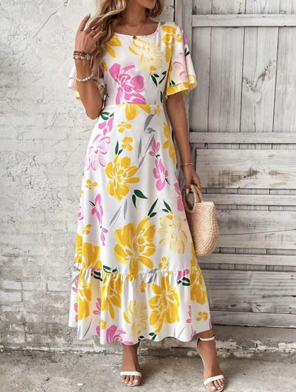 Women's Casual Loose-fit Elegant Printed Dress