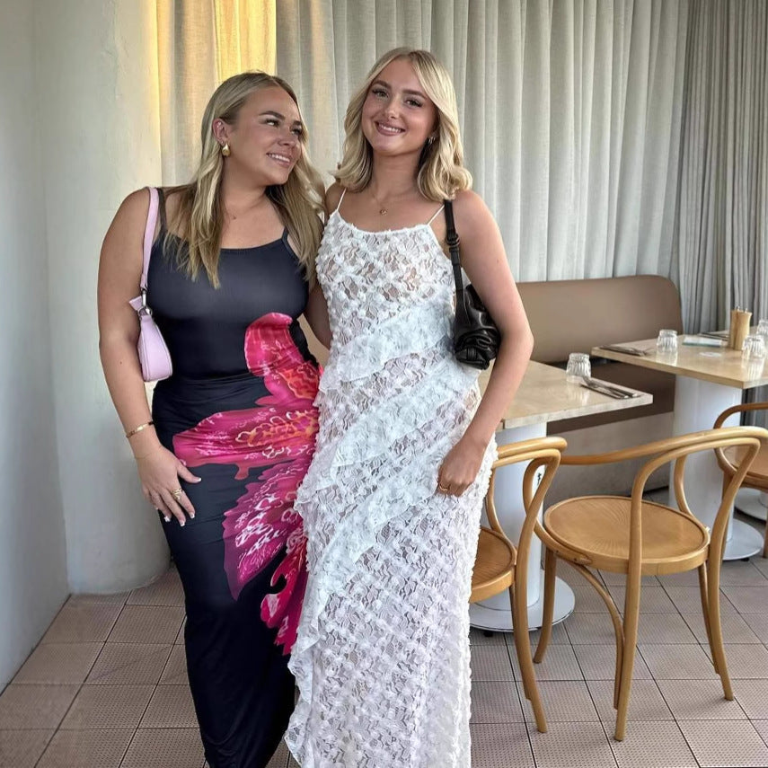 Women's Fashion Best-Seller Floral Lace Sexy European And American Dress