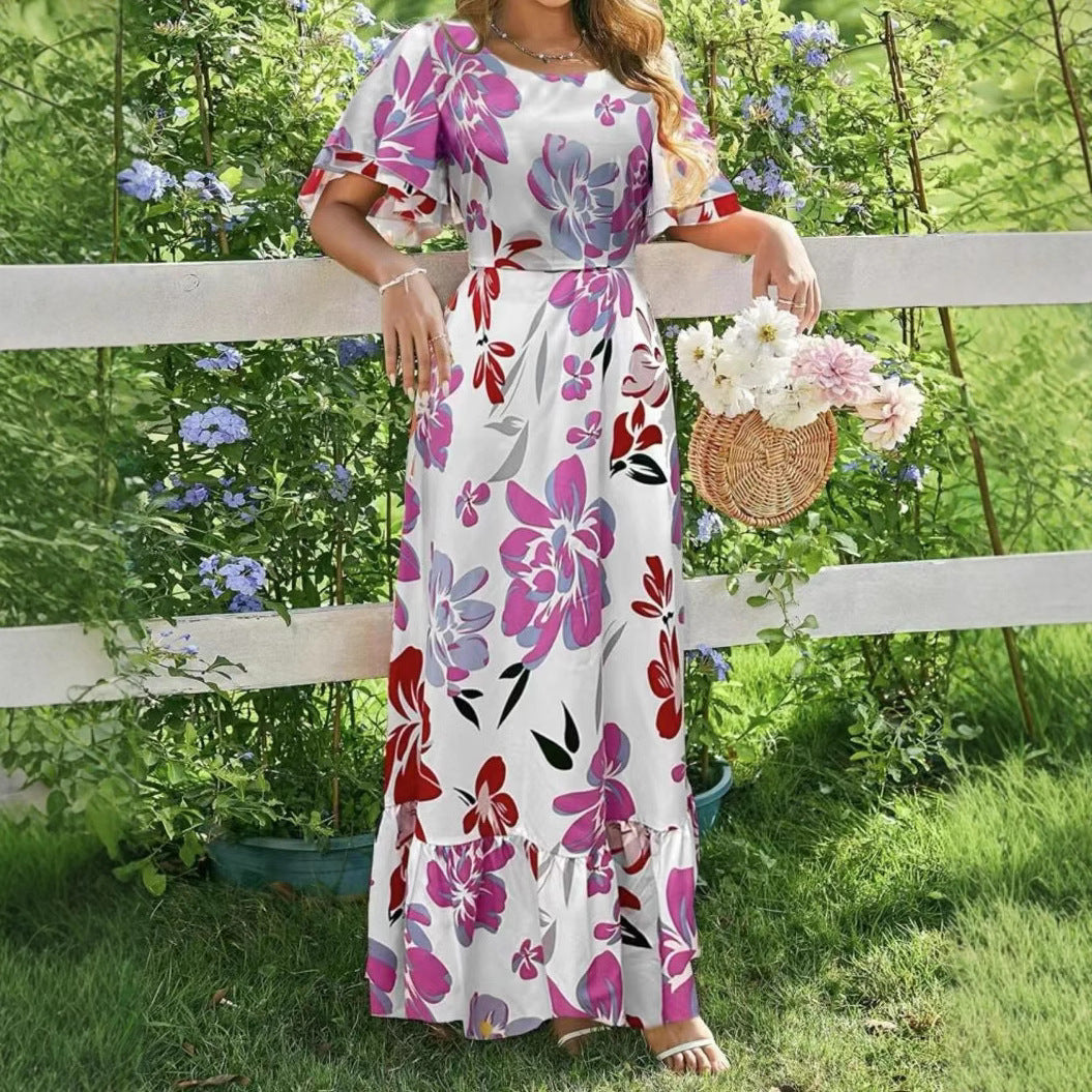 Women's Casual Loose-fit Elegant Printed Dress