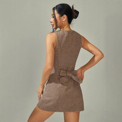 European And American Women's Sleeveless Mini Dress