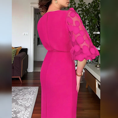 Women's Casual Dress With Mesh Jacquard Backless Design And Straps