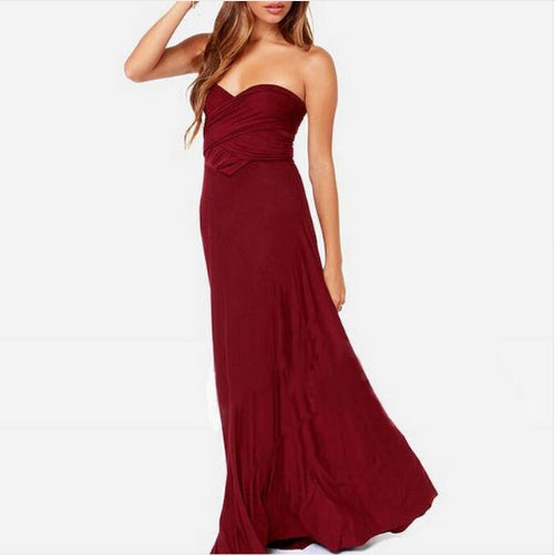 Women's Sexy Long Party Dress Club Floor-Length Summer Backless Bandage Maxi Dress Multiway Women Dress