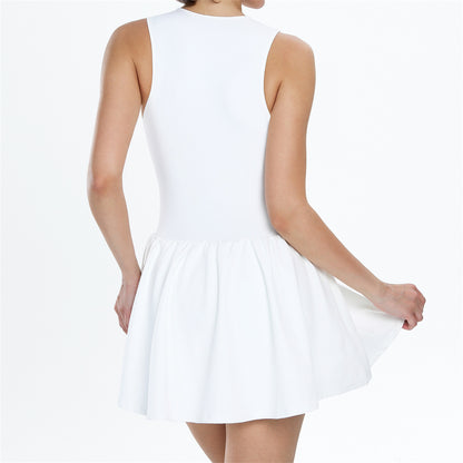 Stand-up Collar Dress For Outdoor Runninganti-exposure Design