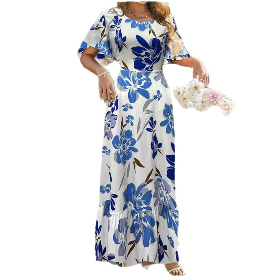 Women's Casual Loose-fit Elegant Printed Dress