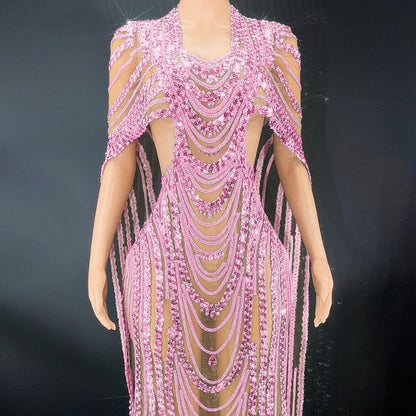 Celebrate Crystal Sequin Evening Gown