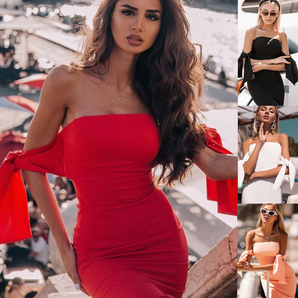 Dress Fashion Solid Color Women's Banquet Dress