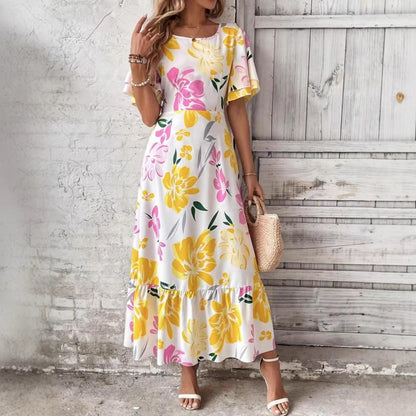 Women's Casual Loose-fit Elegant Printed Dress