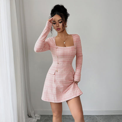 Simple And Fashionable Long Sleeve Dress For Women