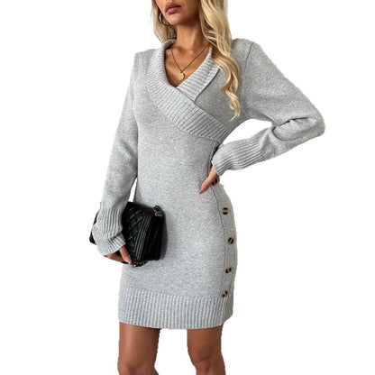 Fashionable, Elegant, And Sophisticated Outerwear Slim-fit Dress
