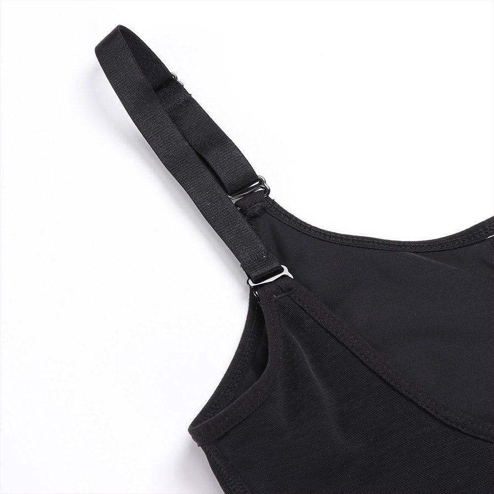 Stretch Mesh Shapewear Pants Zipper