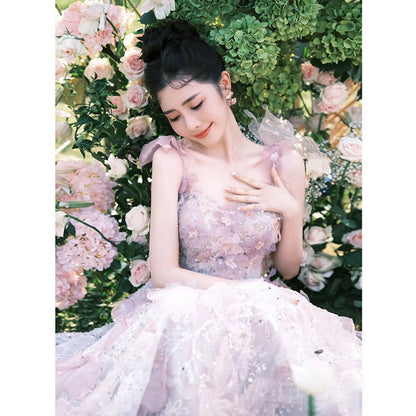 Toast Dress Lace A- Line Style Evening Dress