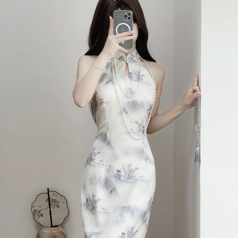 Stunning New Chinese Style Halter Neck Dress