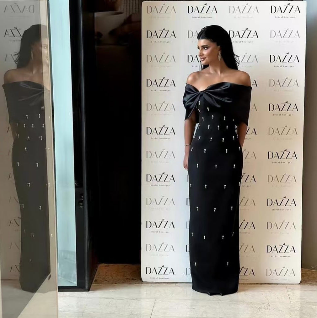 Bandage Dress With Diamond Embellished Bustier Long Gown