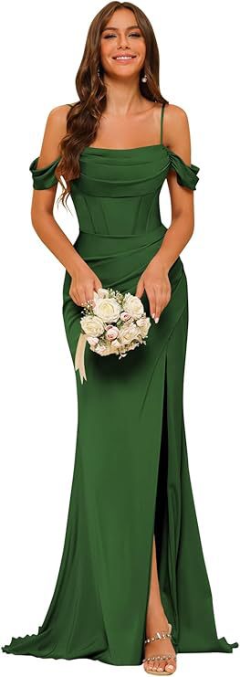 Off-the-shoulder Satin Corset Ball Gown