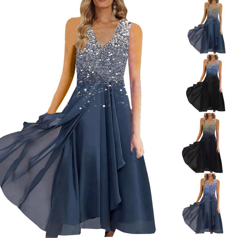 Urban Casual Chiffon Spliced Women's Dress