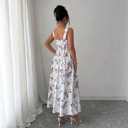 Women's Casual Fashion French-Style Backless Slip Dress