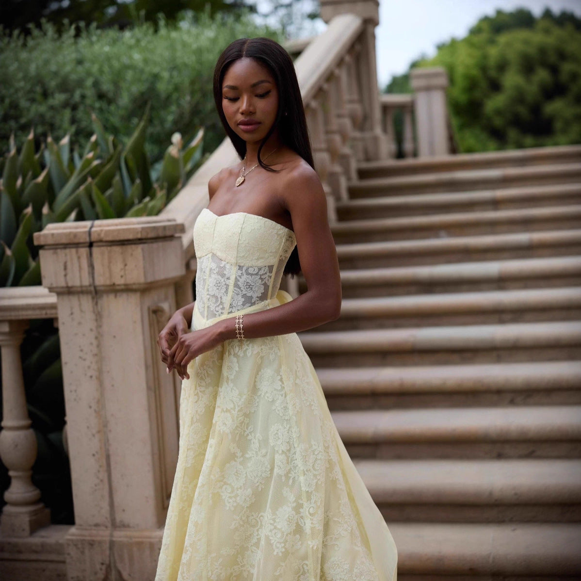 Lace Sexy Backless Wrap Party Dress