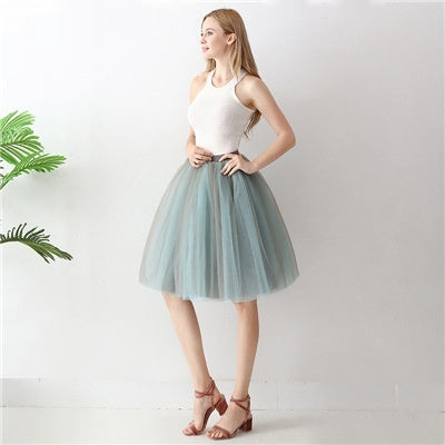 Women's Simple And Versatile Two-tone Pleated Dress