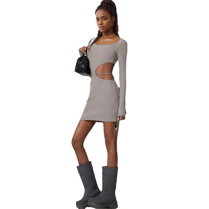 New Autumn And Winter Style Waist Hollow-out Design Stylish Short Skirt