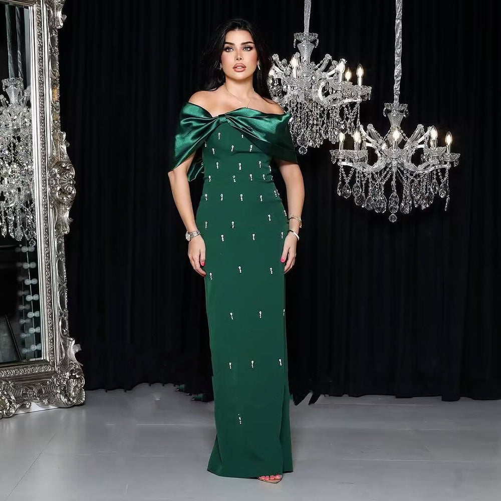 Bandage Dress With Diamond Embellished Bustier Long Gown