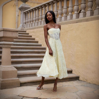 Lace Sexy Backless Wrap Party Dress