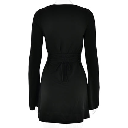 Women's Fashion Minimalist Back-tie Dress