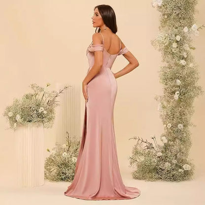 Off-the-shoulder Satin Corset Ball Gown