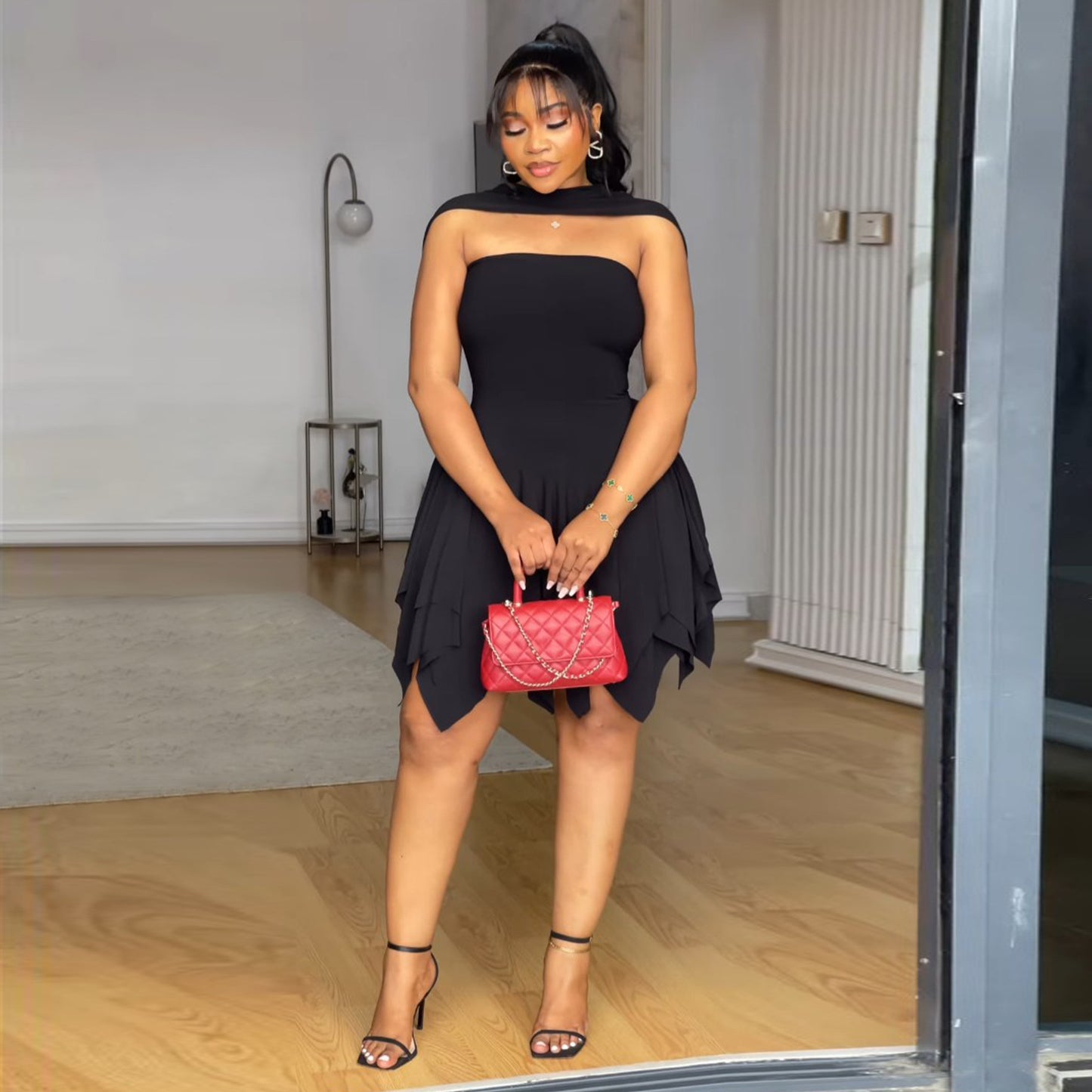 Tube Top Tight-fitting Hip-hugging Mini Skirt Street-style Sexy