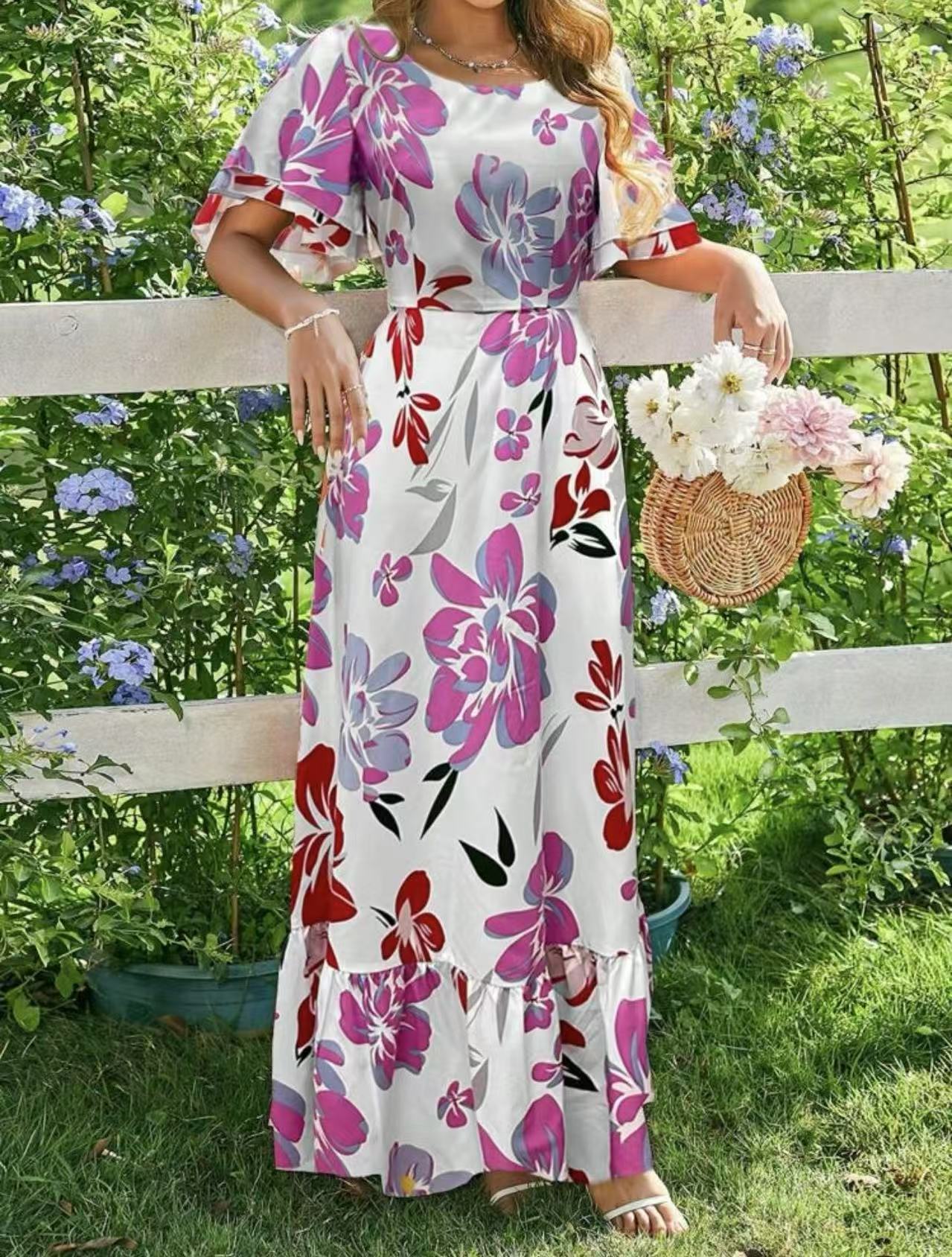 Women's Casual Loose-fit Elegant Printed Dress