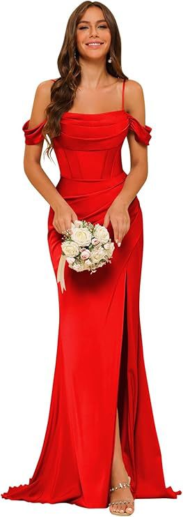 Off-the-shoulder Satin Corset Ball Gown
