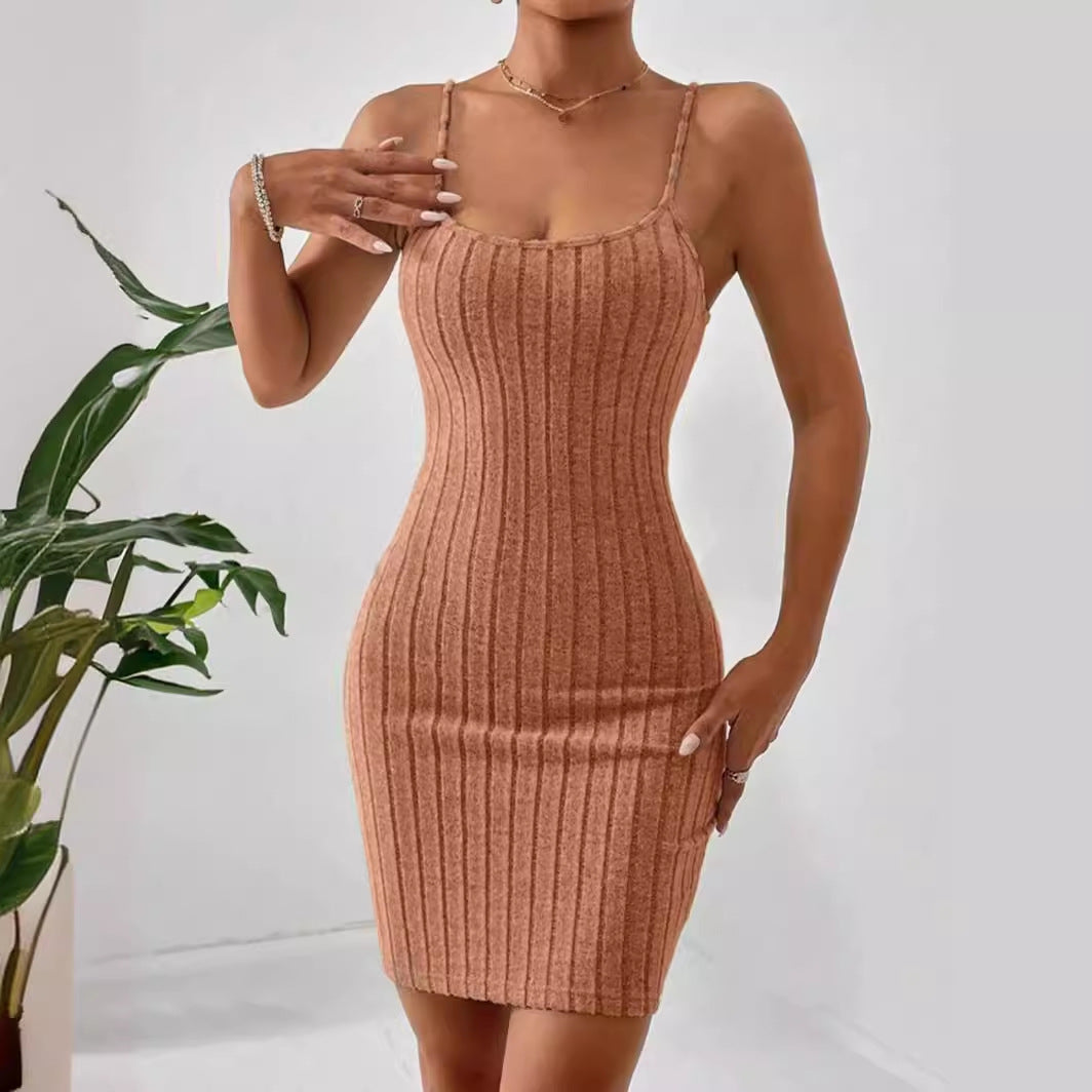 Women's Halter-style U-neck Sheath Dress