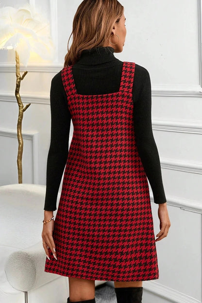 Women's French Design Fashion Retro Plaid Dress