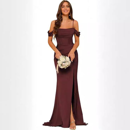 Off-the-shoulder Satin Corset Ball Gown