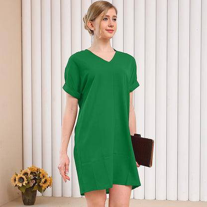Casual V-n Collar Short Sleeve Home Decoration Dress